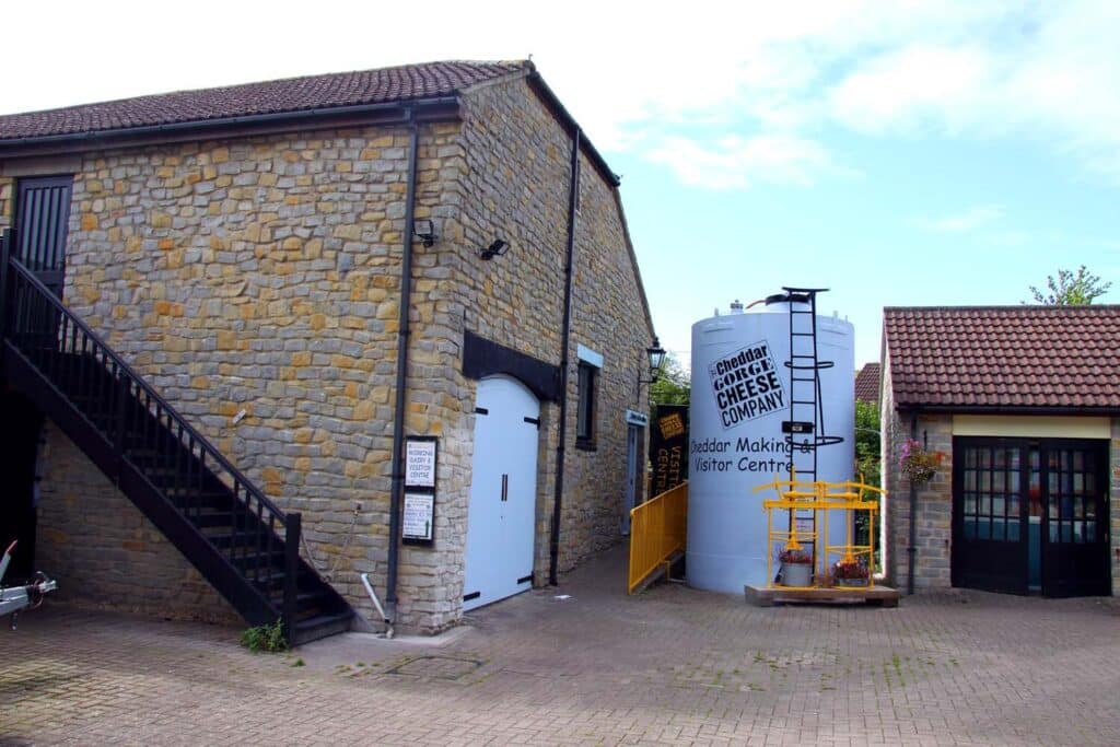 The Cheddar Gorge Cheese Company building in Cheddar