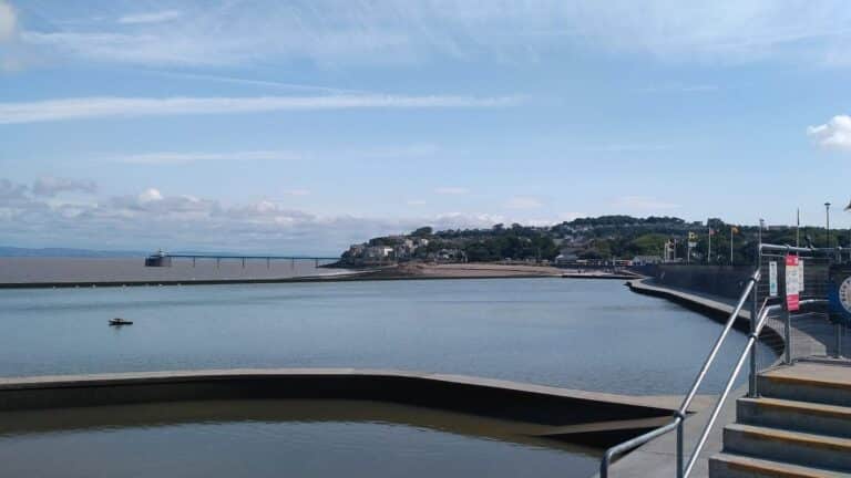 Clevedon Marine Lake on the seafront at Clevedon