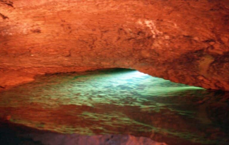 Underground river and cavern at Wookey Hole Caves
